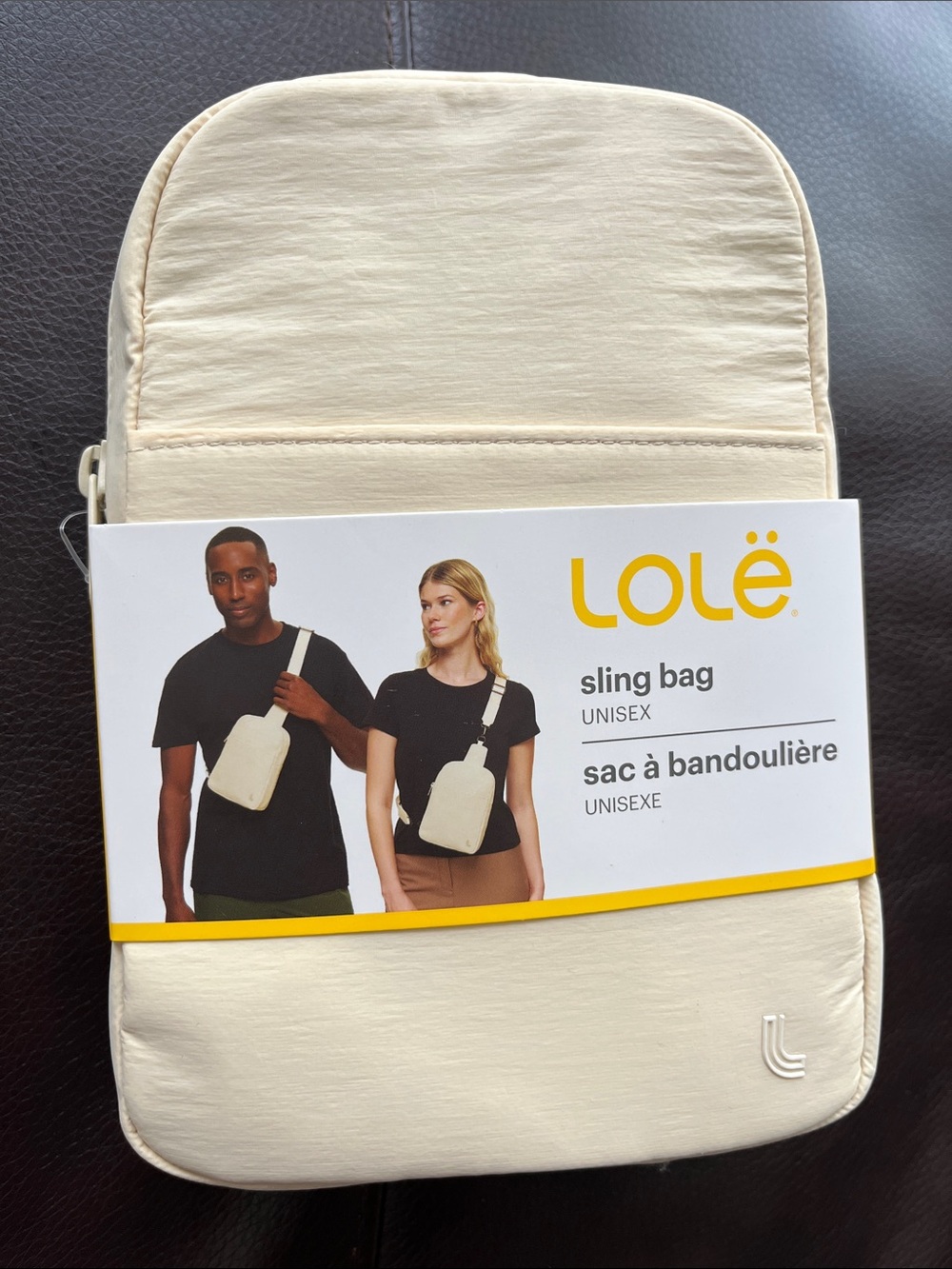 Lole Cream Crossbody Sling Bag Unisex